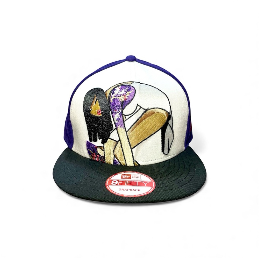 New Era 9FIFTY Tokidoki Snapback Cap Hat Asian Girl White Dress Purple Tats NWOT